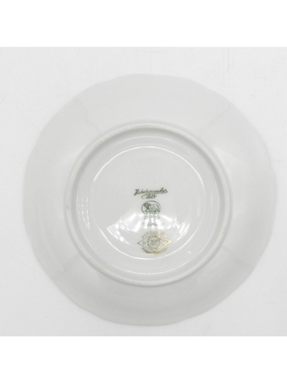 ATQ Hutschenreuther Selb Green Gold Courting Couple Saucer Replacements Set of 5 - Picture 5 of 8